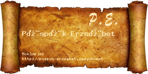 Püspök Erzsébet névjegykártya
